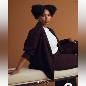 NWT Universal Standard Beas Ponte Blazer Black Cherry Size M / US 18 - 20